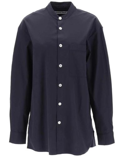 Birkenstock Camicia pigiama in popeline organica - Blu