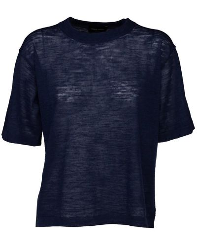 Roberto Collina T-shirt in lino - Blu