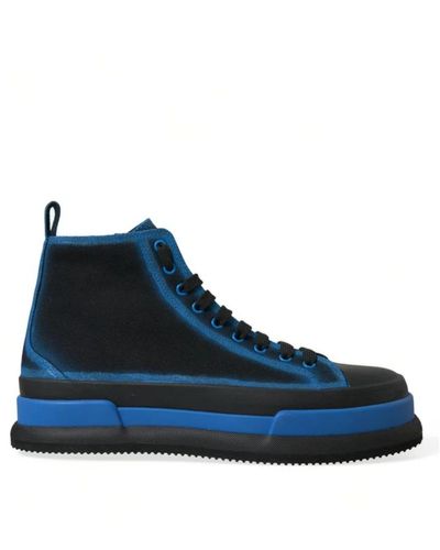 Dolce & Gabbana Canvas high top sneakers schwarz blau