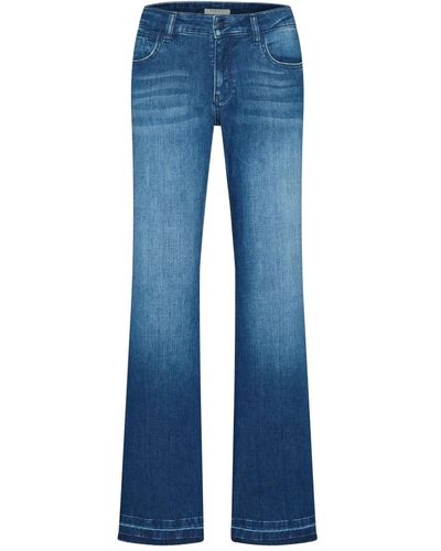 Bugatti Damen Straight Leg 5-Pocket Jeans - Blau