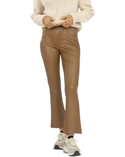 PAIGE Straight Trousers - Natural