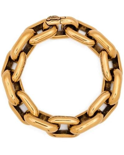 Alexander McQueen Goldenes kettenarmband inspiriert von peak tasche - Mettallic
