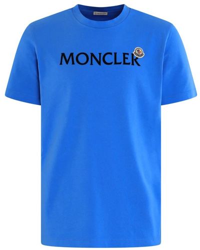 Moncler Tops > t-shirts - Bleu