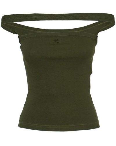 Courreges Sleeveless Tops - Green