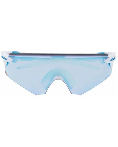 Oakley Weiße sonnenbrille mit original-etui - Blau