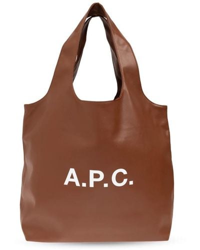 A.P.C. Tote Bags - Brown