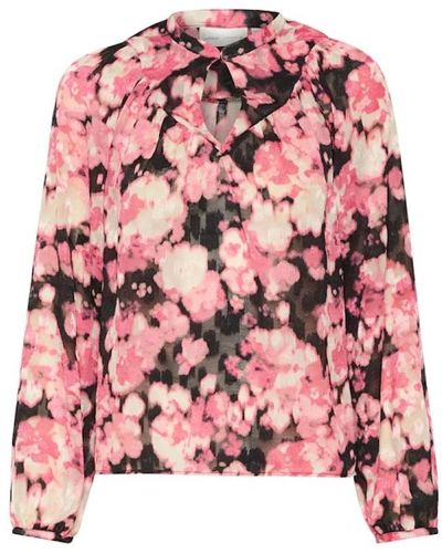 Inwear Bluse mit schwebenden blumen - floaty flower - Pink