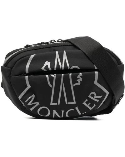 Moncler Schwarze gürteltasche mit logo-print