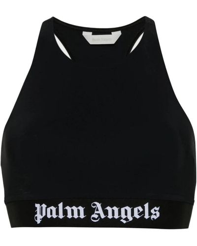 Palm Angels Sleeveless Tops - Black