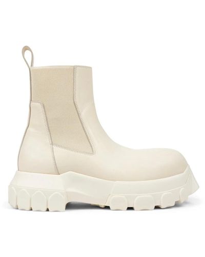 Rick Owens Chelsea Boots - Natural