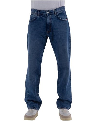 AMISH Jeans denim usati sporchi - Blu