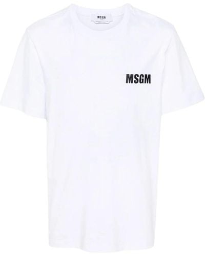 MSGM Tops > t-shirts - Blanc