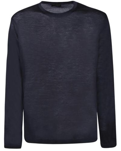 Dell'Oglio Long Sleeve Tops - Blue