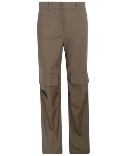 P.A.R.O.S.H. Straight Trousers - Grey