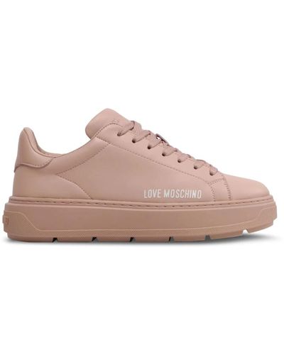 Love Moschino Leder sneakers - Pink