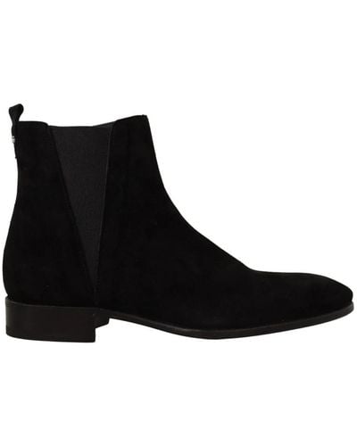 Dolce & Gabbana Suede Chelsea Boots - Noir