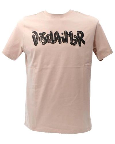 DISCLAIMER Casual kurzarm t-shirt - Pink