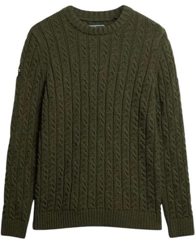 Superdry Round-Neck Knitwear - Green