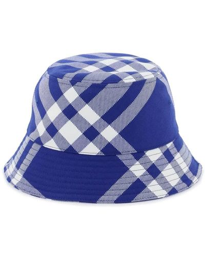 Burberry Check bucket hat - Blau