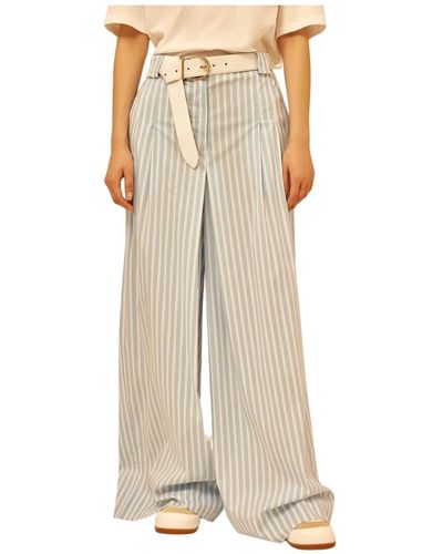 Semicouture Trousers > wide trousers - Neutre