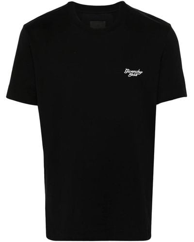 Givenchy T-shirt mit logo-stickerei - Schwarz