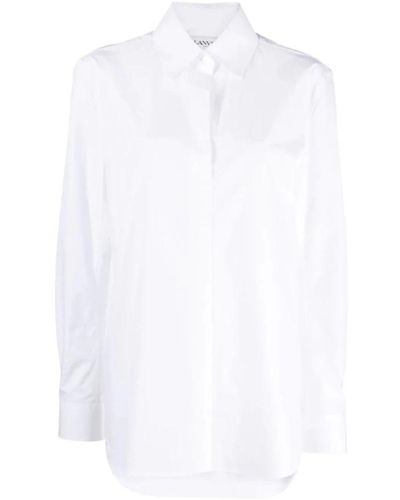 Lanvin Classica camicia tunica in cotone bianco