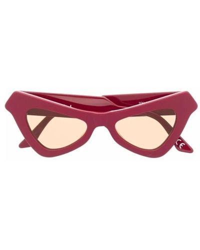 Retrosuperfuture Occhiali da sole bordeaux cat-eye - Rosa