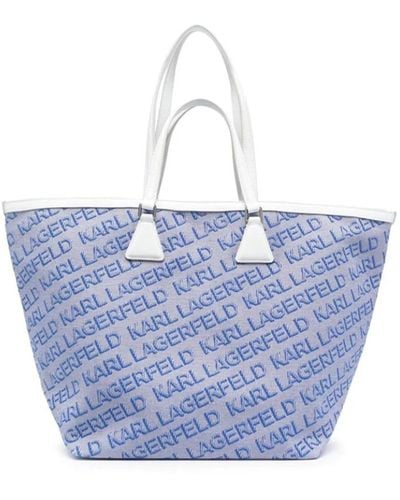 Karl Lagerfeld Tote Bags - Blue