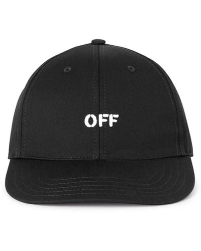 Off-White c/o Virgil Abloh Drill off stamp logo baseball cap,schwarze metall pinafore hüte