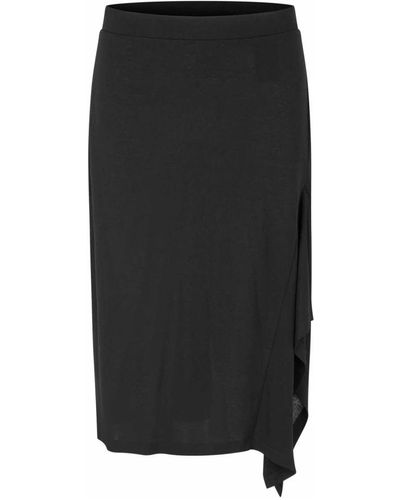 Masai Falda negra sencilla con volantes - Negro