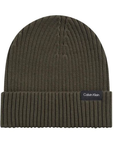 Calvin Klein Verde classico berretto a coste