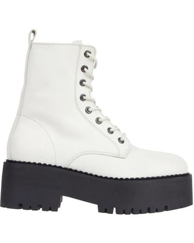 Tommy Hilfiger Lace-Up Boots - White