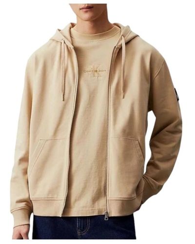 Calvin Klein Stylischer sweatshirt für männer - Natur