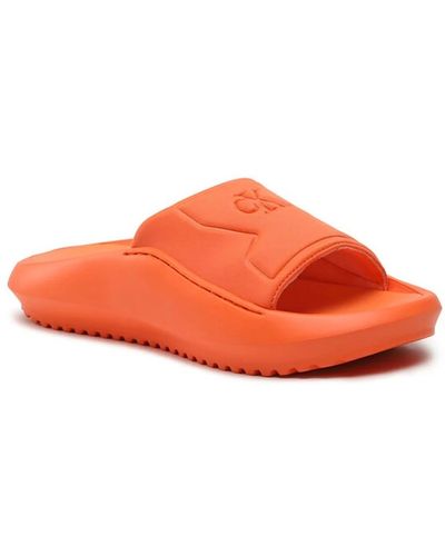 Calvin Klein Recycelte polyester flip flops - Orange