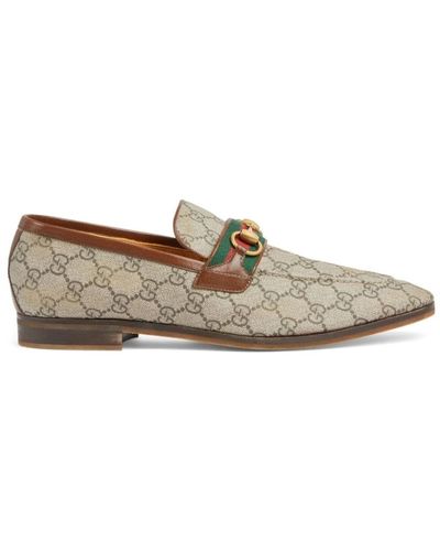Gucci Monogram loafers - Natur
