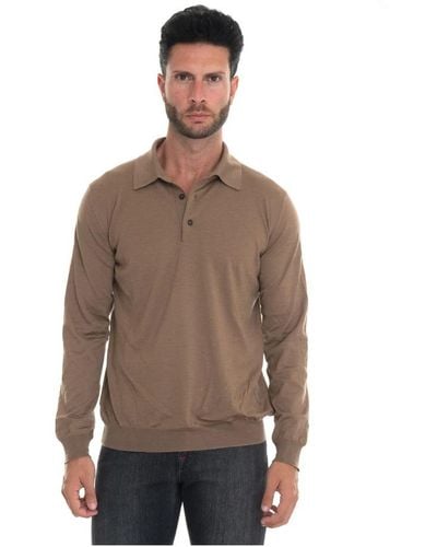 Kiton Polo Shirts - Brown