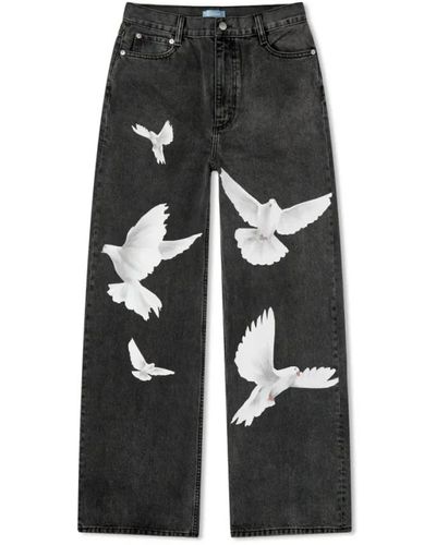 3.PARADIS Jeans freedom doves - Nero