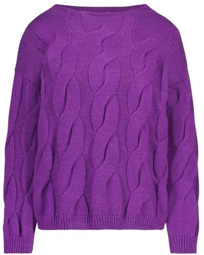 Jane Lushka Knitwear > round-neck knitwear - Violet