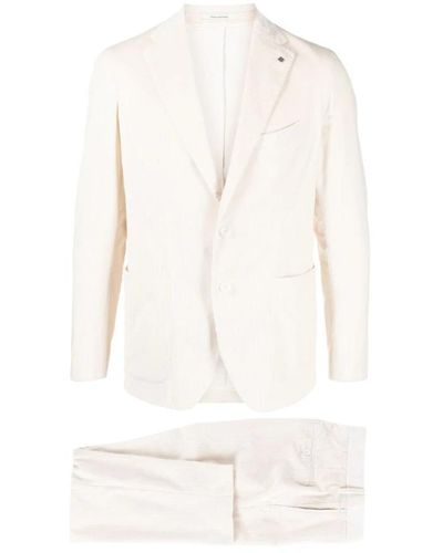 Tagliatore Single Breasted Suits - White