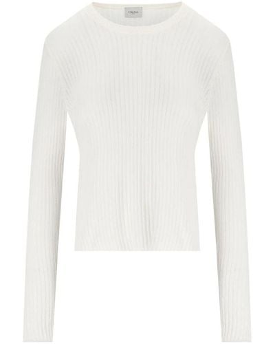 Cruna Knitwear > round-neck knitwear - Blanc