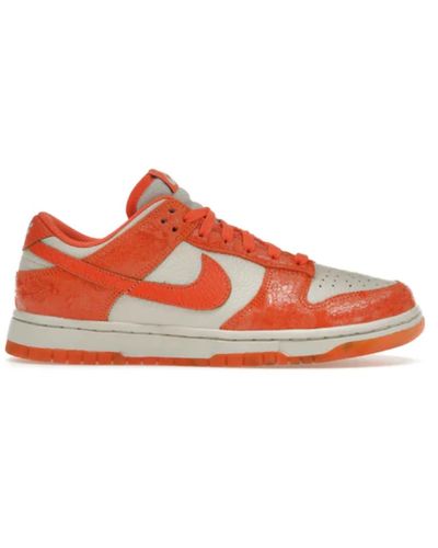 Nike Gecrackte orange low sneakers - Rot