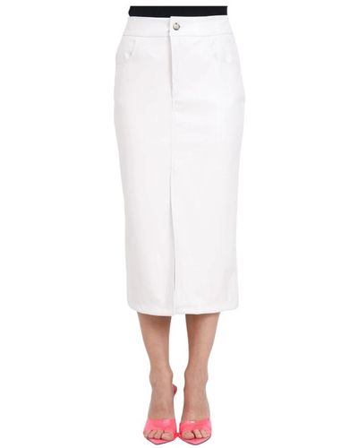 ViCOLO Skirts > midi skirts - Blanc