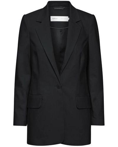 Inwear Blazer largo corte regular - Negro