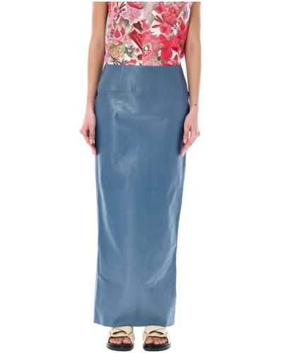 Marni Leather skirt - Blu
