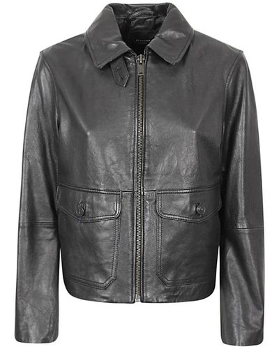 Weekend by Maxmara Jackets > leather jackets - Gris
