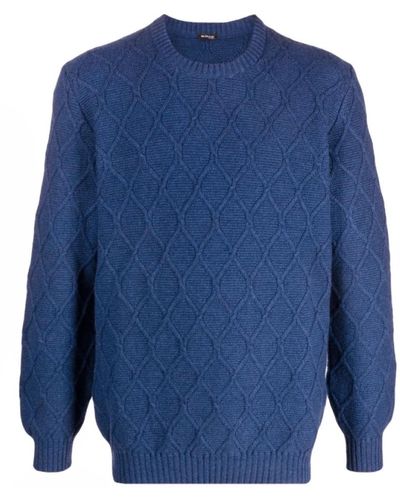 Kiton Knitwear > round-neck knitwear - Bleu