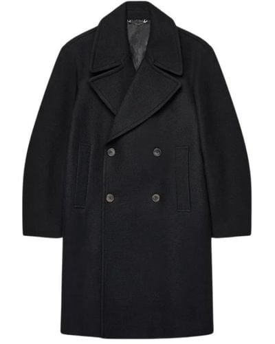 Dries Van Noten Double-Breasted Coats - Black