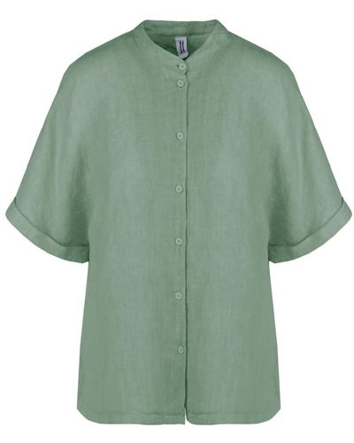 Bomboogie Korean linen shirt - Verde
