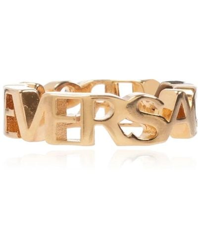 Versace Ring mit Logo - Mettallic
