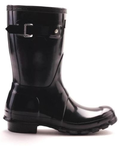 HUNTER Stivali da pioggia impermeabili e alla moda per donne - Nero